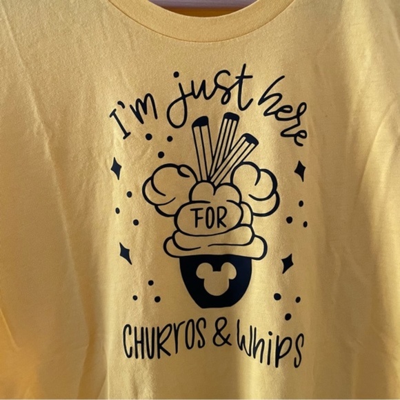 SOLD - Disney Churros & Dole Whip Yellow T-Shirt Large - Picture 2 of 4